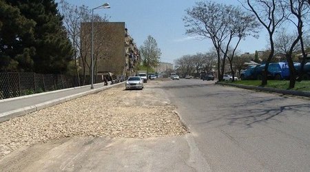 Sabunçu rayonunda yollar təmir olunur - FOTOLAR