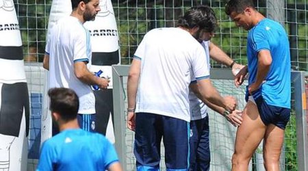 Ronaldo məşqi yarımçıq tərk etdi