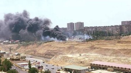 Bakıda güclü yanğın - FOTOLAR