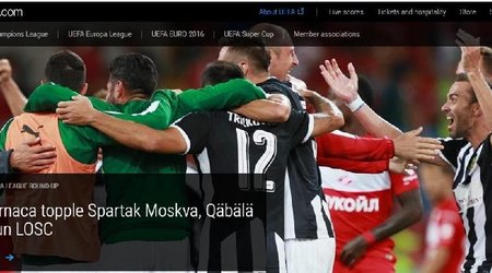 “Qəbələ” UEFA-nın manşetində