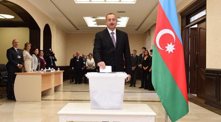 Azerbaijan's president votes in constitutional referendum