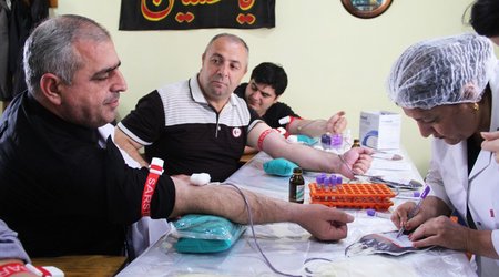 Bakıda qanvermə aksiyası - FOTOLAR