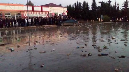 Cəlilabadda su bəndi aşdı: Yol bağlandı – FOTOLAR