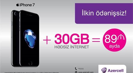Azercell offers iPhone 7 for AZN 89 per month with no upfront