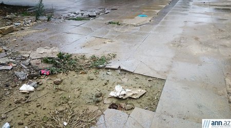 Acınacaqlı vəziyyətdə olan "Füzuli meydanı" - FOTOLAR