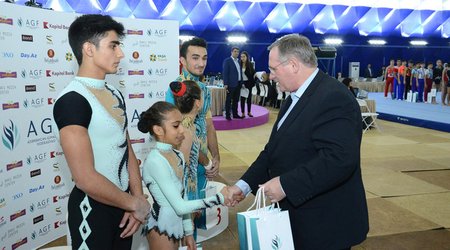Награждены призеры XXIII Чемпионата Баку по акробатике