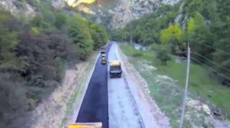 Kəlbəcərə çəkilən yolun yeni görüntüləri yayıldı - VİDEO