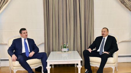 Ильхам Алиев принял Леонида Слуцкого