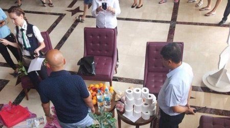 Rus turist oteldə elə bir şey etdi ki... - VİDEO