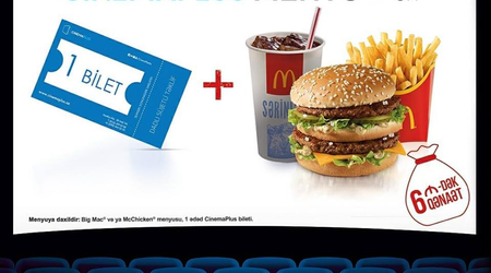 McDonald's Azərbaycan və CinemaPlus kinoteatrlar şəbəkəsi birgə aksiyaya yenidən start verdilər