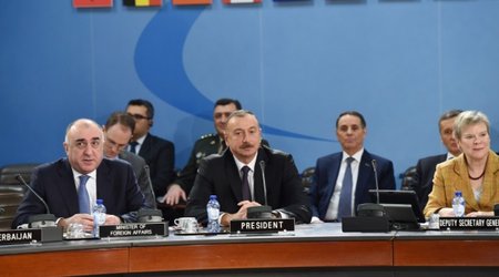Ильхам Алиев на заседании НАТО - ФОТО