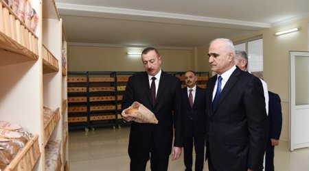 Ильхам Алиев открыл новый хлебозавод в Агджабеди - ФОТО