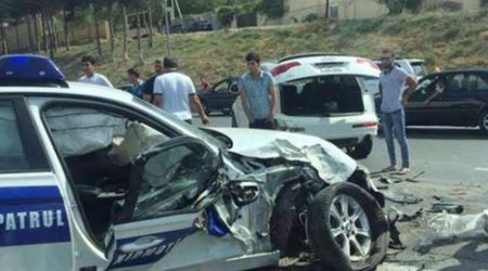 Yol polisi qəza törətdi