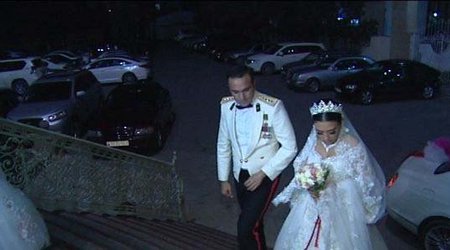 Bakıda maraqlı toy: Bəy hərbi formada gəldi  - VİDEO
