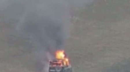 Uğursuz erməni təxribatı: texnikası alovlandı - VIDEO