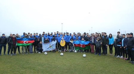 Autizmlilərin İdman Klubu «Zirə» klubunun məşqində — FOTOLAR