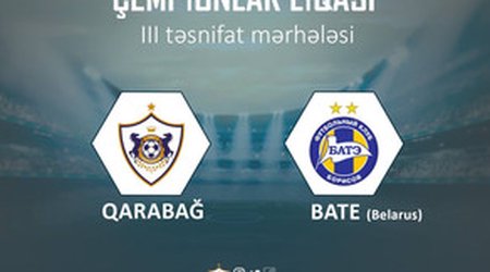 Определилось время матчей "Карабах"- БАТЭ