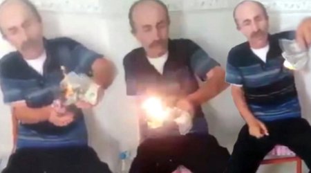 Dollarlarını yandırdı, həyat yoldaşı… – Video
