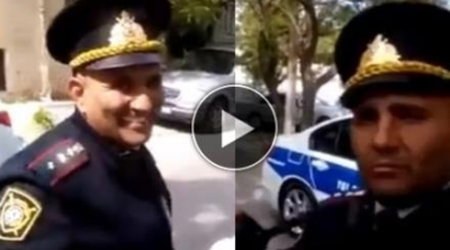 "Puldan hər kəsə pay verirəm" - Yol polisinin şok videosu - VİDEO