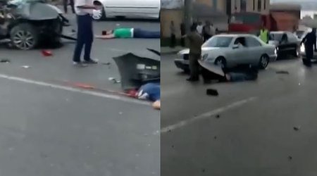 Bakıda dəhşətli qəza: 4 nəfər öldü, yol bağlandı - VİDEO +18