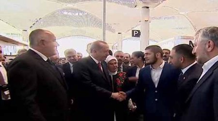 Ərdoğan yeni hava limanında Həbiblə görüşdü (VİDEO)