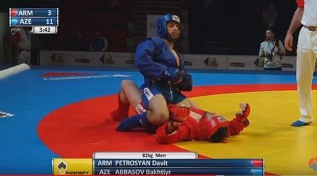 Bəxtiyar Abbasov dünya çempionatında ermənini döşəyə çıxmağa peşman etdi