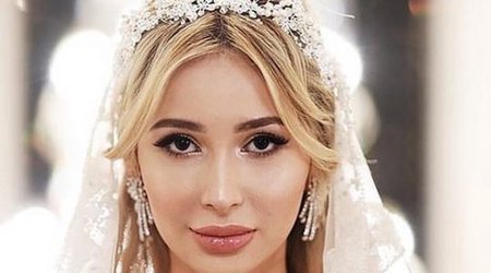 Ayna Cəbrayılova 450 min dollarlıq gəlinlik, 25 "Limuzin"lə ərə getdi - İlin toyu
