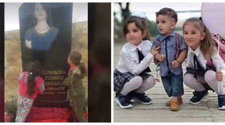 Doğuş zamanı həyatını itirən Zümrüdün məzarından görüntülər yayıldı - VİDEO