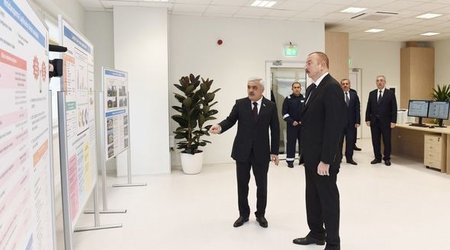 Ильхам Алиев на Бакинском НПЗ