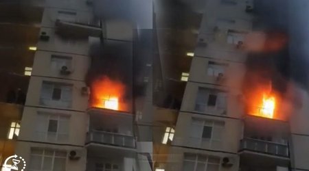 Binəqədidə mənzildə dəhşətli yanğın – Video