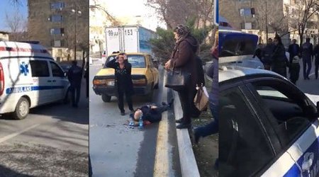 Bakıda kişinin halı pisləşdi, təcili yardım yaxın gəlmədi - VİDEO