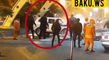 Bakıda dəhşətli qəza: "Niva" yanacaqdoldurma məntəqəsinə girdi - VİDEO