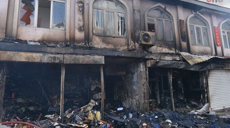 "Diqlas"dakı yanğının başlama anı - Qaz balonu partlayır... - VİDEO