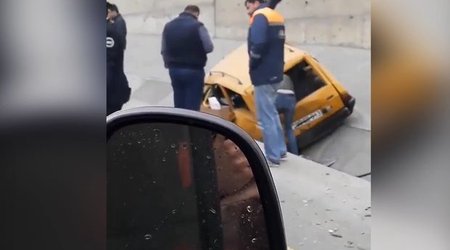 На кольцевой дороге столкнулись два автомобиля - ВИДЕО
