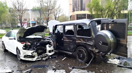 Bakıda 12 avtomobili əzən "Gelandewagen" sürücüsü saxlanıldı - VİDEO