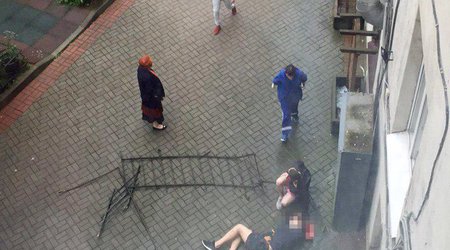Bakıda qadın uşaqları qayınanasına verib özünü binadan atdı - VİDEO