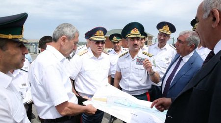 Эльчин Гулиев и Сафар Мехтиев осмотрели строительство нового моста в Россию