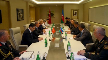 Переговоры Закира Гасанова с министрами обороны Турции и Грузии