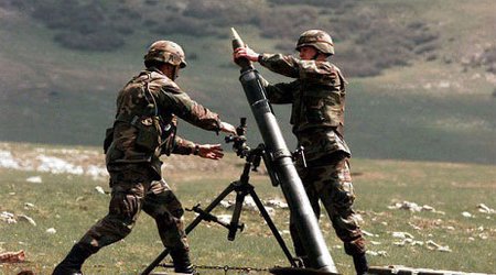 Armenian armed forces fire at Azerbaijani army’s positions by using 82-mm mortars