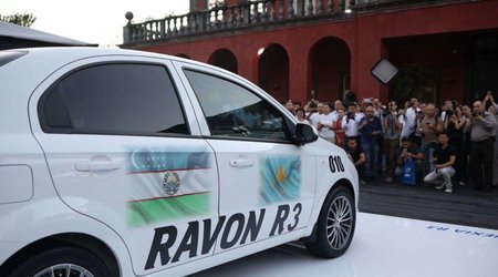 Uzbek Ravon Nexia R3 for first time assembled in Kazakhstan presented in Almaty