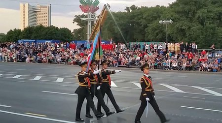 Azerbaijani servicemen take part in military parade in Belarus (PHOTOS)