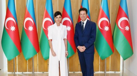 Жоффруа Ру де Безье на встрече с Мехрибан Алиевой
