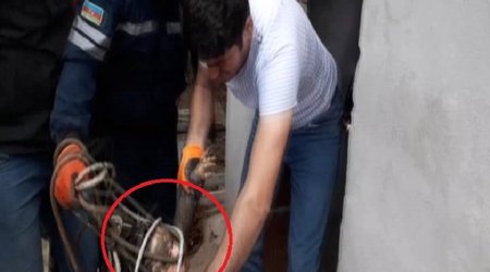 Azərbaycanda tualet quyusuna düşən uşaq belə xilas edildi - VİDEO