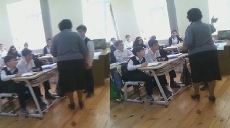 В Баку учительница ударила школьника