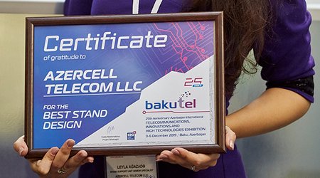 Azercell was awarded the certificate for "The Best Stand Design"