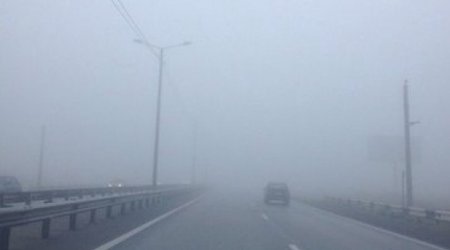 Сильный туман в Баку: снижена скорость движения