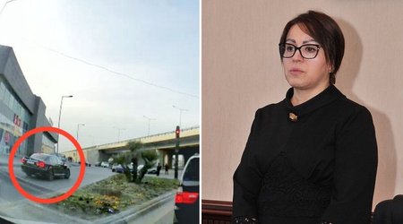 İcra başçısının maşını "protiv" getdi: Yol polisi görüb "çest" verdi (VİDEO)