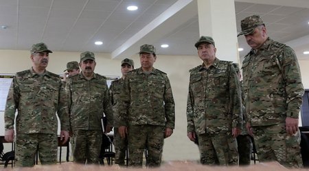 Магеррам Алиев и Закир Гасанов проинспектировали строительство воинской част