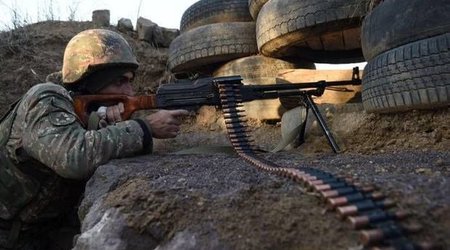 Армяне обстреляли азербайджанские позиции из крупнокалиберных пулеметов