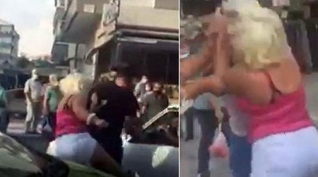 Yol verməmək üstündə qadınla kişi yumruq davasına çıxdı – VİDEO